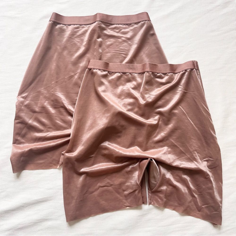 Skims Womens Shorts Shapewear Sculpt Slimming Seamless Nude Underwear XL Set of2